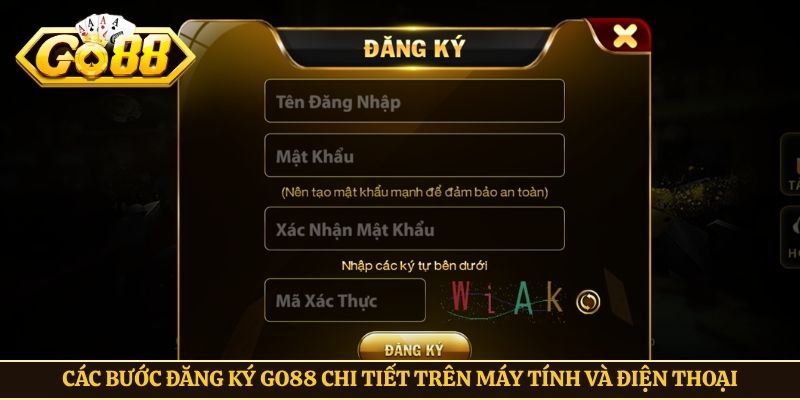 Các bước đăng ký Go88 chi tiết trên máy tính và điện thoại